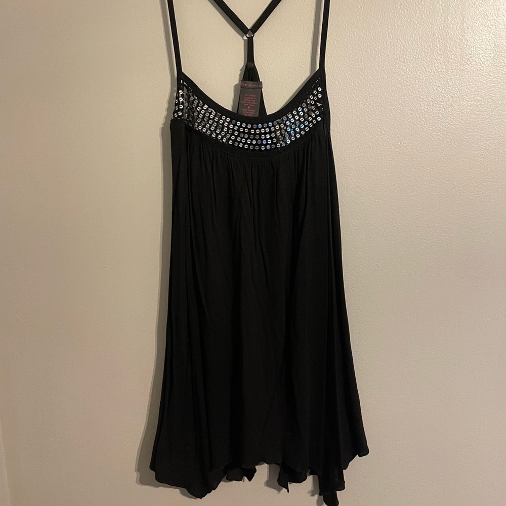 Women’s Black Tank with Sequins